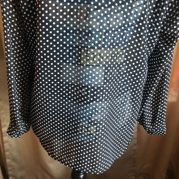 Sandro Studio Sheer Polka Dot Blouse - Picture 8 of 13